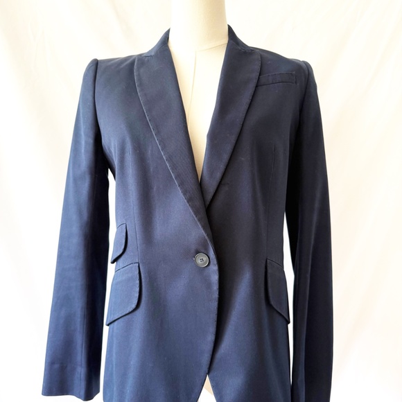Gianfranco Scotti Navy Blue Blazer Jacket Size 8 / 40 - Picture 1 of 11